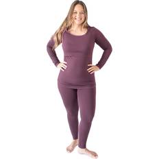 Kindred Bravely Jane Nursing Pajama Set Nursing Pajamas for Breastfeeding Burgundy Plum, Medium