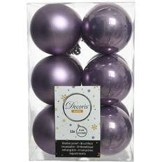 Decoris Heather Lilac Baubles 6cm Shatterproof Christmas Tree Ornament 12pcs