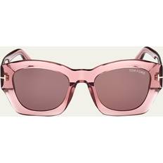 Tom Ford Women Sunglasses Tom Ford Guilliana Acetate Cat-Eye SHINY TRANSPARENT