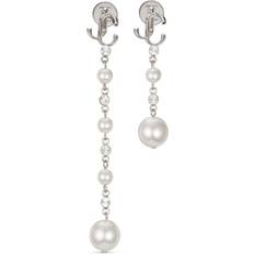 Adina Eden Pearl Drop Earring Silver/White/Crystal One