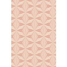 Hoopla Walls Sunray Diamond Matt Wallpaper Pink One Size