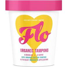 Flo Here we flo organic tampons 8 regular + 6 super strength pack