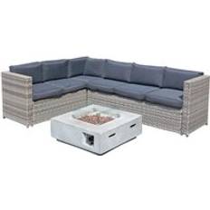 Grey Outdoor Sofas Oseasons Acorn Seat Corner Outdoor Sofa