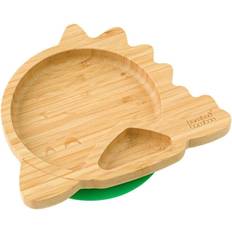 Tiny Dining Children's Bamboo Suction Dinosaur Plate Orange 0.35kg 17cm