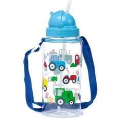 Puckator Little Tractors 450ml Shatterproof Children's Water Bottle Blue