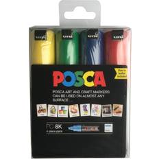 Posca Uni-ball Colour Marker Pens PC 8K 4 Pack