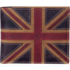 Mala Leather RFID Blocking Union Jack Wallet with Coin Pocket Brown