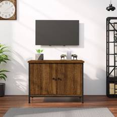 Black TV Benches vidaXL brown oak, Engineered Wood TV Bench 60x45cm