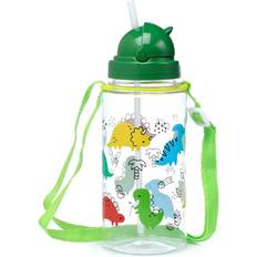 Puckator Dinosauria Jr 450ml Shatterproof Children's Water Bottle Green