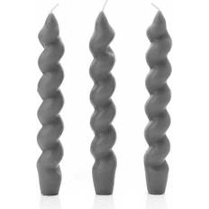 Hestia Set of 3 Twisted Taper Charcoal Candle