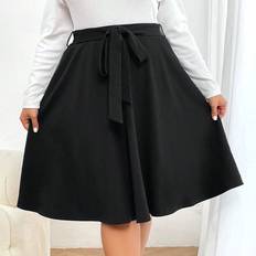 Loose Skirts Shein Plus High Waist Belted Skirt