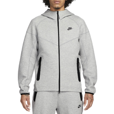 Nike Recycled Fabric Jumpers Nike Men's Sportswear Tech Fleece Windrunner Full Zip Hoodie - Dark Grey Heather/Black
