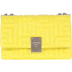 Balmain 1945 Small Quilted Monogram Leather Shoulder Bag - Yellow