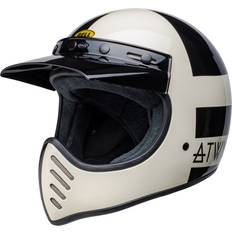 Bell Motorcycle Helmets Bell Moto-3 Atwyld Orbit Gloss Black White Face Helmet White