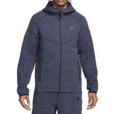 Nike Hoodies - Men Jumpers Nike Men's Sportswear Tech Fleece Windrunner Full Zip Hoodie - Obsidian Heather/Black