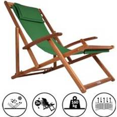 Casaria Deck Chair Green Acacia