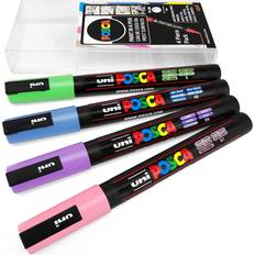 Posca Uni pc-3m art marker paint pens 4 pack wallet pastel tones