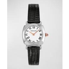 Ferragamo Salvatore Swiss Black Leather 23mm