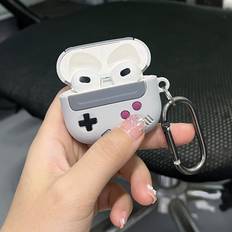 Grey Headphone Accessories Shein 3D Gamepad Design Case Compatible With AirPods