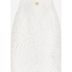 Dolce & Gabbana Women's Carretto Jacquard Miniskirt Bianco Bianco