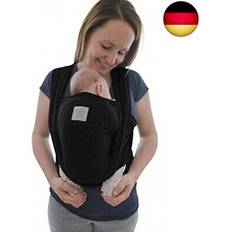 Baby Wraps Babytragetuch mit vordertasche inkl. baby wrap carrier tasche und anleitung Schwarz