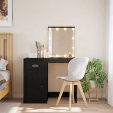 Wood Dressing Tables vidaXL med LED-lampor Sminkbord 42x90cm