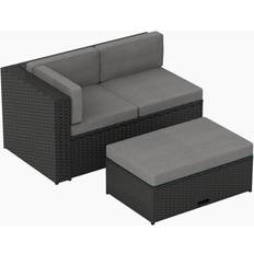 Grey Outdoor Sofas WestinTrends 2 Modern Sectional Outdoor Sofa