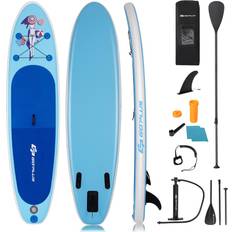 Inflatable paddle board Costway 10 Feet Inflatable Stand Up Paddle Board with Adjustable Paddle Pump