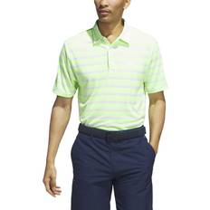 Adidas Men - Yellow Polo Shirts Adidas Two-color Striped Golf Polo Shirt