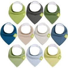 Keababies 10pk Organic Bandana Bibs for Baby Boy Girl Baby Drool Bibs Brave