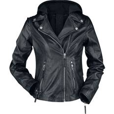 Gipsy Raja Slim Fit LEGV Leather Jacket black