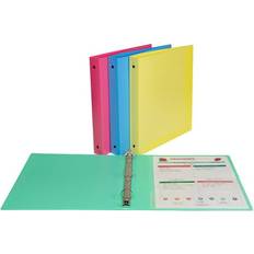 C-Line 3-Ring Poly Binder, 1 Inch Capacity, Assorted Color