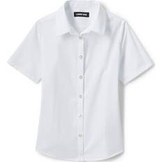 Spandex Shirts Children's Clothing Lands' End School Uniform Girls No Gape Short Sleeve Stretch Shirt