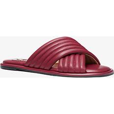 Michael Kors Women Slides Michael Kors MK Portia Quilted Leather Slide Sandal Mulberry