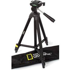 National Geographic Phototripod Kit Small, with Carrying Bag, 3-Way Head, Quick Release, 4-Section Legs Lever Locks, Mid-Level Spreader, Load up 1kg, Aluminium, for Canon, Nikon, Sony, NGHPMIDI