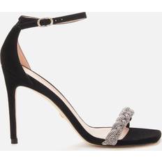 Wide Fit Heeled Sandals Stuart Weitzman Women's Nudistcurve Barely There Heeled Sandals Black