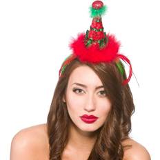 I Love Fancy Dress Mini sequin elf hat on headband christmas xmas party