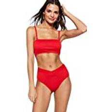 Trendyol Collection Collection Bikinioberteil Rot Unifarben für Damen