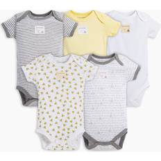 Burt's Bees Baby Organic Short Sleeve Bodysuit 5 Pack in Sunshine 0-3 Months Sunshine 0-3 Months