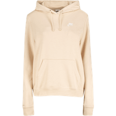 Nike Women's Sportswear Club Fleece Pullover Hoodie - Sanddrift/White