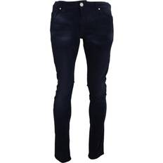 Men - XXXS Jeans ACHT Blue Cotton Corduroy Slim Stretch Men Jeans IT48