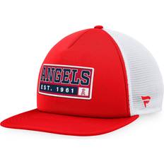 Majestic Men's Red/White Los Angeles Angels Foam Trucker Snapback Hat