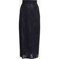 XXXS Skirts Dolce & Gabbana Lace-stitch Calf-length Skirt Woman Skirts Black Lace