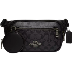 Coach Elias Belt Bag In Signature Canvas - Gunmetal/Charcoal