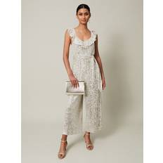 Silver Jumpsuits & Overalls Phase Eight Tazanna Sequin Jumpsuit, Silver