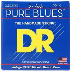 DR Strings Pure Blues Pure Nickel Electric Guitar Medium 10-46 3-Pack