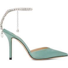 Jimmy Choo Green Saeda Pumps Smoke Green/Crystal IT