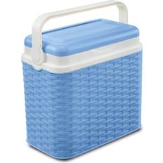 URBN Living Light Blue 10 Litre Rattan Small Cooler Box with 1 Ice Pack