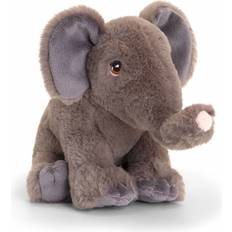 Keel Toys eco SE6118 Plüschtier Elefant, ca. 18 cm, aus recycelten Materialien, Augen aufgestickt aus Baumwolle