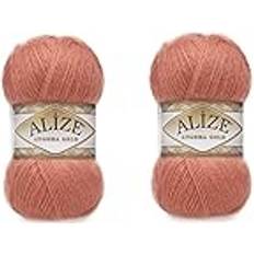 Alize Angora Gold Yarn 20% Wool 80% Acrylic Soft Yarn Crochet Lot of 2skn 200gr 1204yds Lace Hand Knitting Turkish Yarn 102 Onion Skin